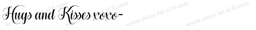 Hugs and Kisses xoxo字体转换